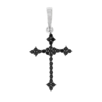 Colgante en plata con Espinela negra