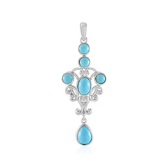 Colgante en plata con Turquesa bella durmiente