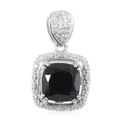 Colgante en plata con Espinela negra