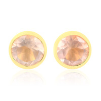 Pendientes en plata con Cuarzo rosa