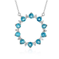 Collar en plata con Topacio color Paraiba
