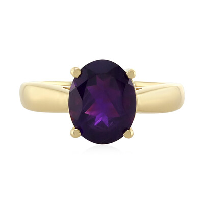 Anillo en plata con Amatista de Zambia
