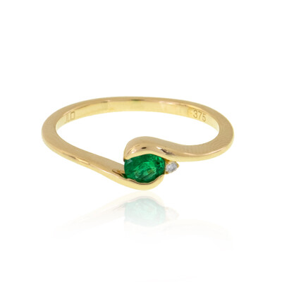 Anillo en oro con Esmeralda de Colombia