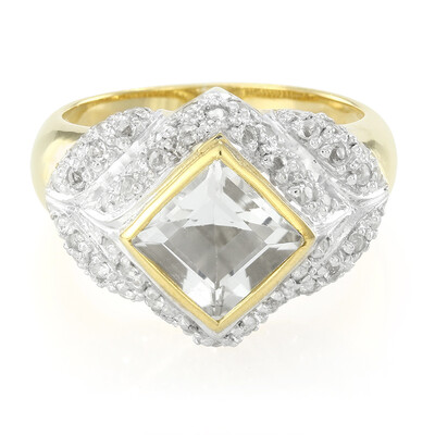 Anillo en plata con Topacio glacial