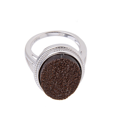 Anillo en plata con Madera drusa de Zwenkau