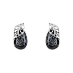 Pendientes en plata con Ámbar báltico