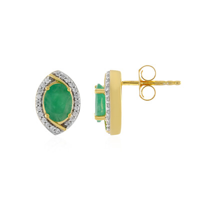 Pendientes en plata con Esmeralda de Socoto