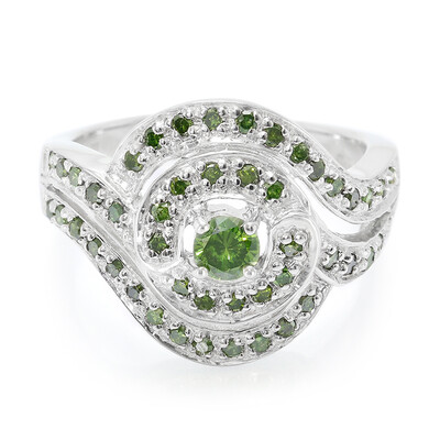 Anillo en plata con Diamante fantasía
