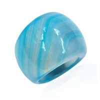 Anillo con Ágata azul