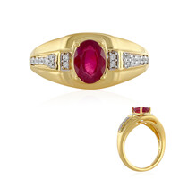 Anillo en plata con Rubí de Madagascar