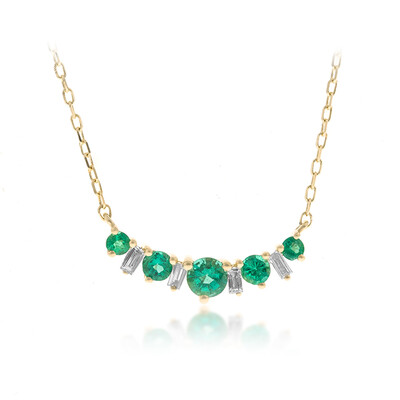 Collar en oro con Esmeralda de Zambia AAA (CIRARI)