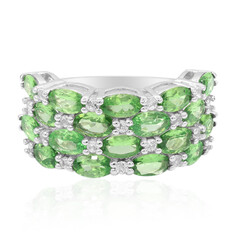 Anillo en plata con Tsavorita