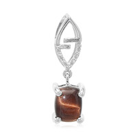 Colgante en plata con Ojo de tigre rojo