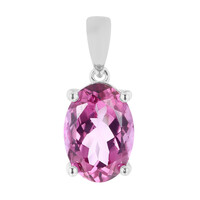 Colgante en plata con Topacio rosa