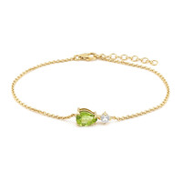 Brazalete en plata con Peridoto de Birmania