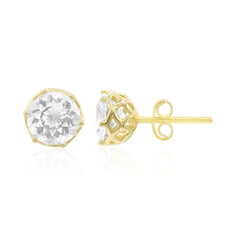 Pendientes en plata con Topacio blanco