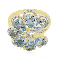 Anillo en oro con Aguamarina Medina