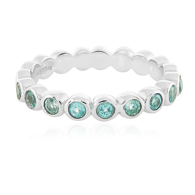 Anillo en plata con Apatita azul