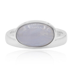 Anillo en plata con Ágata azul
