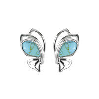Pendientes en plata con Turquesa