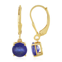 Pendientes en plata con Zafiro azul de Madagascar