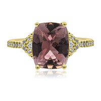 Anillo en oro con Turmalina neón del Congo (CIRARI)