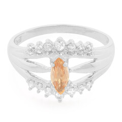 Anillo en plata con Zafiro Padparadscha