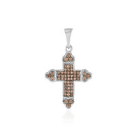 Colgante en plata con Zircón cognac