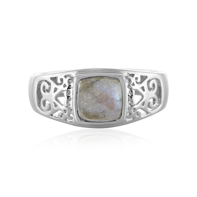 Anillo de hombre en plata con Labradorita