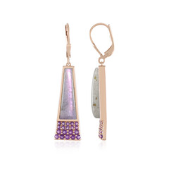 Pendientes en plata con Labradorita púrpura de Maniry (KM by Juwelo)