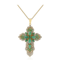 Collar en plata con Esmeralda de Brasil