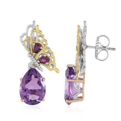 Pendientes en plata con Amatista (Gems en Vogue)
