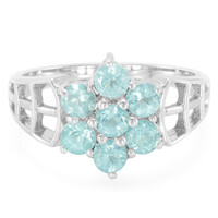 Anillo de hombre en plata con Apatita azul
