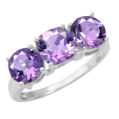 Anillo en plata con Amatista