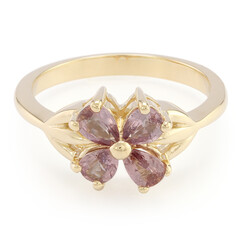 Anillo en oro con Zafiro Padparascha no calentado (AMAYANI)