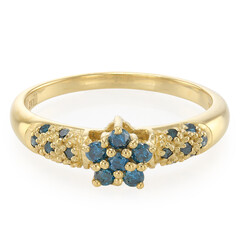 Anillo en plata con Diamante fantasía