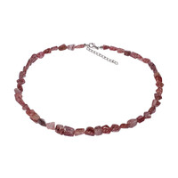 Collar en plata con Cuarzo Fresa