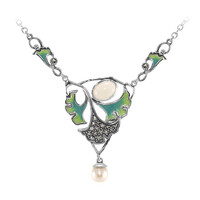 Collar en plata con Ópalo blanco