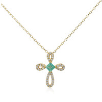Collar en oro con Esmeralda de Zambia AAA (CIRARI)