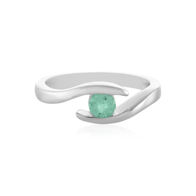 Anillo en plata con Esmeralda de Rusia