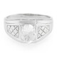 Anillo de hombre en plata con Petalita