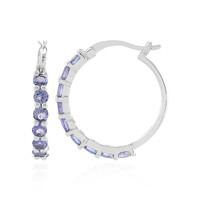 Pendientes en plata con Tanzanita