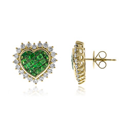 Pendientes en oro con Granate tsavorita AAA (CIRARI)