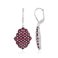 Pendientes en plata con Rodolita