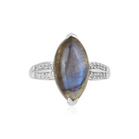 Anillo en plata con Labradorita