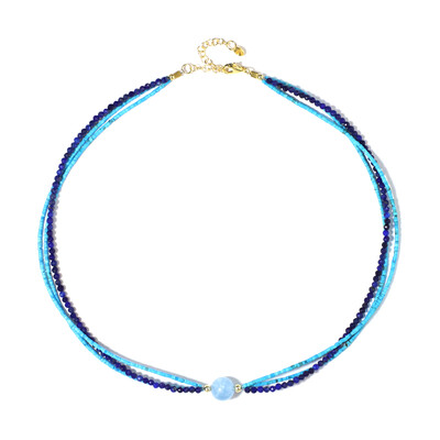 Collar en plata con Aguamarina (Riya)