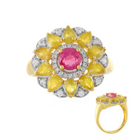 Anillo en plata con Zafiro rosa de Madagascar