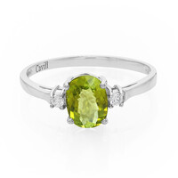 Anillo en plata con Turmalina cuprífera