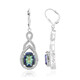 Pendientes en plata con Cuarzo Místico azul