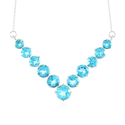 Collar en plata con Topacio color Paraiba